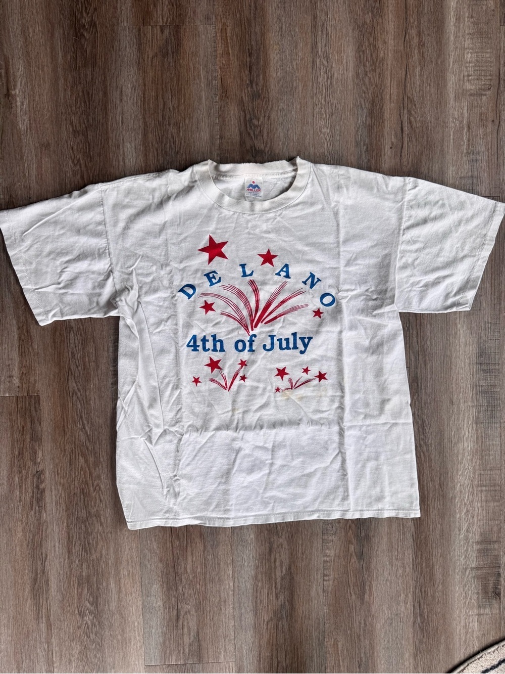Vintage Delano California 4th of July Single Stitch T-Shirt - size XLarge